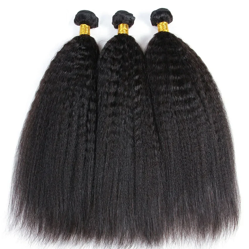 100%Virgin Raw Human Hair Kinky Straight Bundles