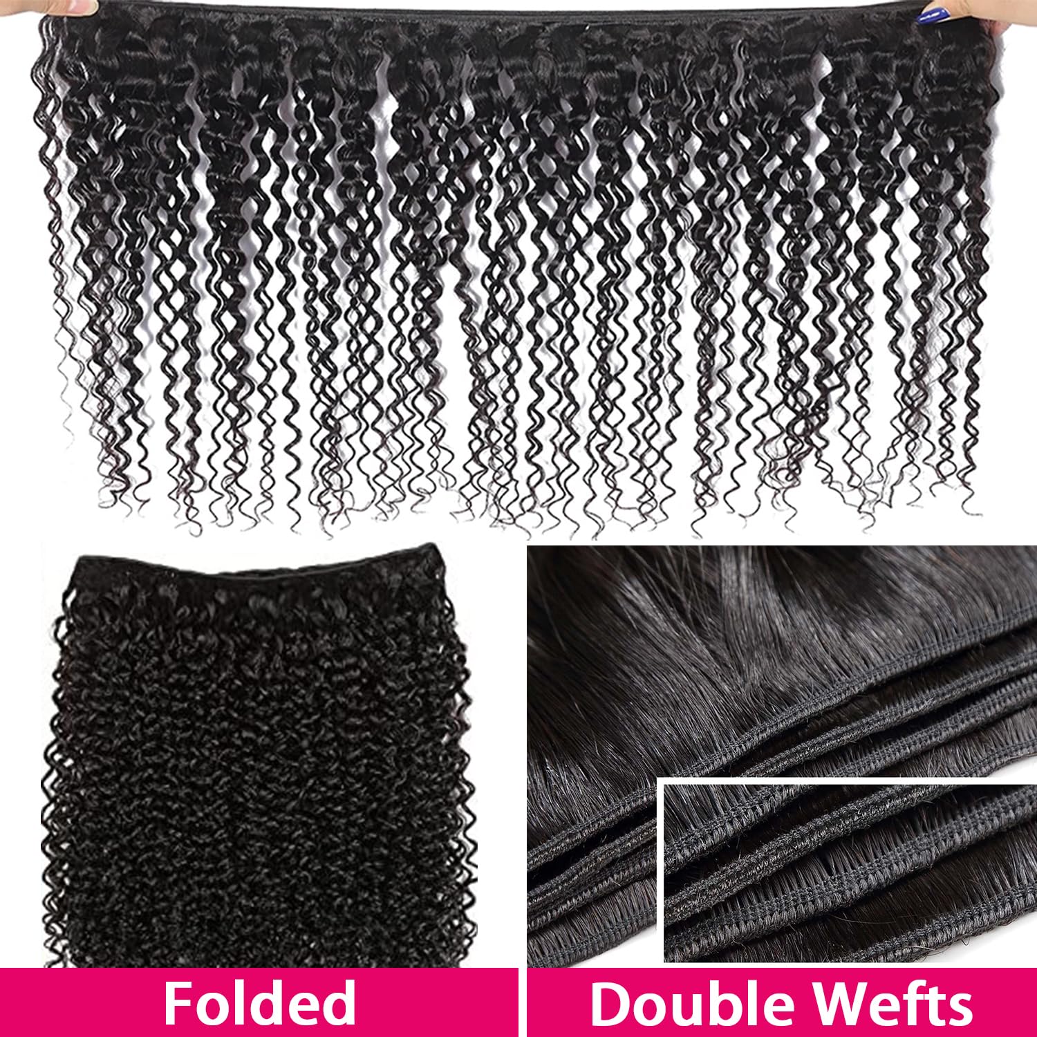 100% Unprocessed Kinky Bundles 