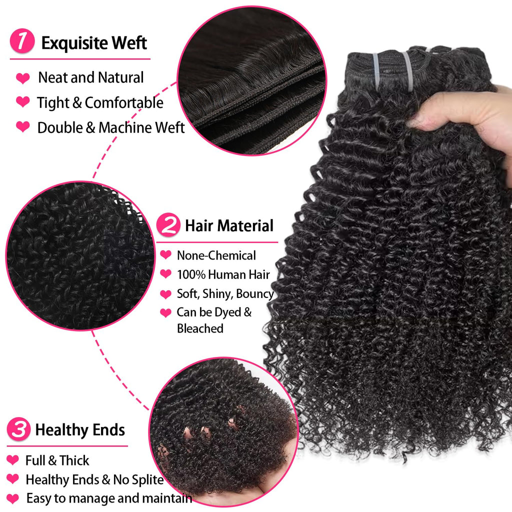 100% Unprocessed Kinky Bundles 