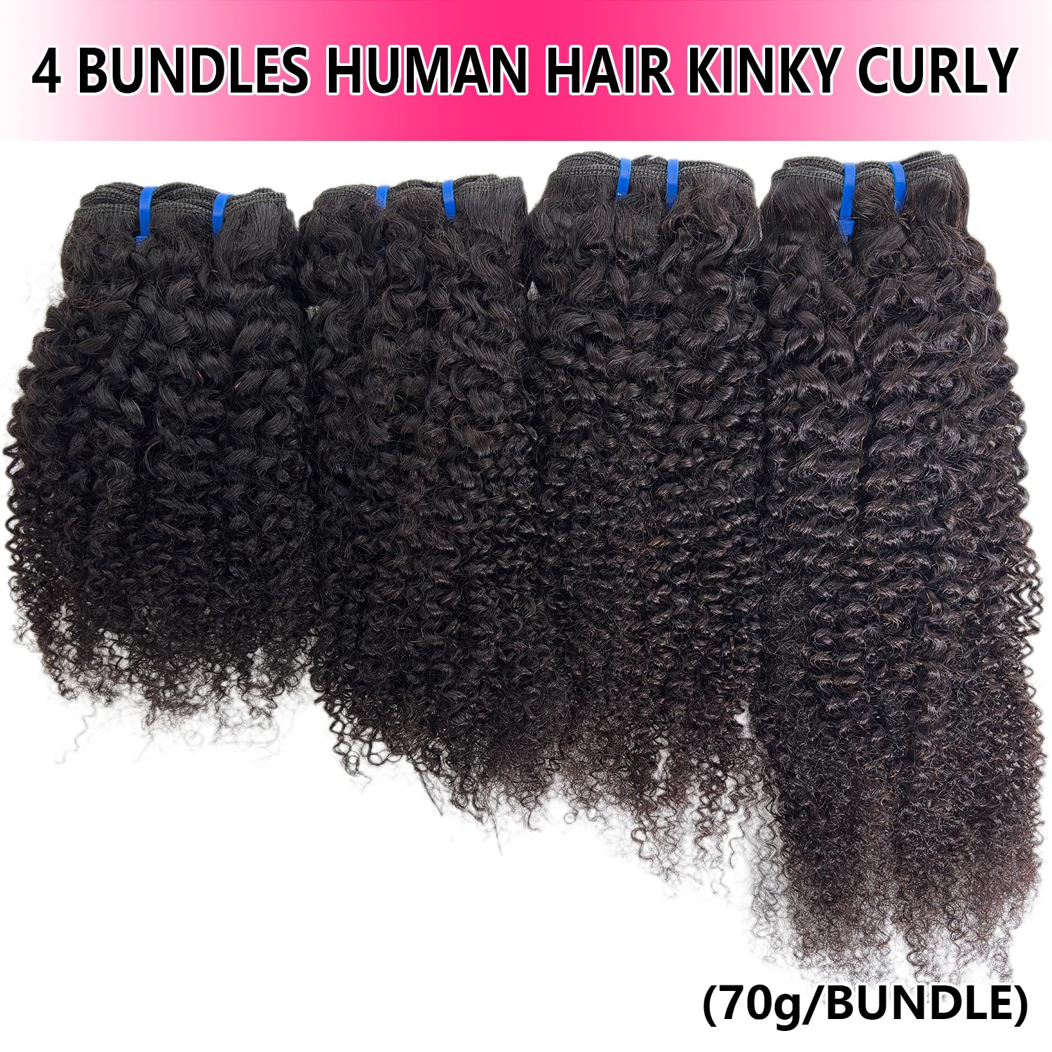100% Unprocessed Kinky Bundles 